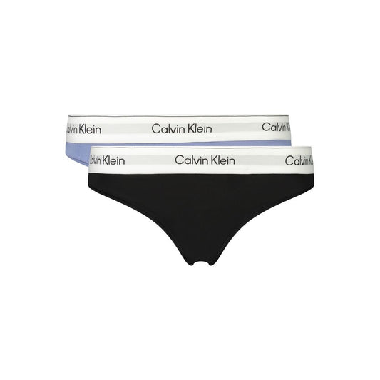 Thongs by Calvin Klein for women in stretch modal cotton black & light-blue features a cute design from the Women's Stretch Modal Cotton Thongs collection, presenting a cute silhouette with an elegant finish.