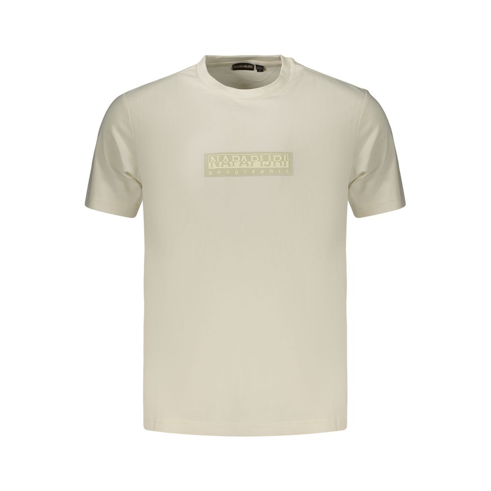 T-Shirt by Napapijri for men in cotton blue & print showcases a chic silhouette, artfully detailed with a chic crew neckline and for a chic finish.