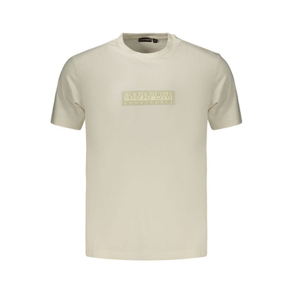 T-Shirt by Napapijri for men in cotton blue & print showcases a chic silhouette, artfully detailed with a chic crew neckline and for a chic finish.