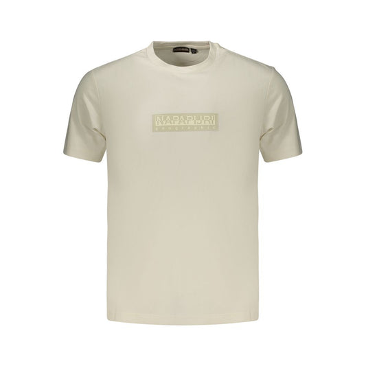 T-Shirt by Napapijri for men in cotton blue & print showcases a chic silhouette, artfully detailed with a chic crew neckline and for a chic finish.