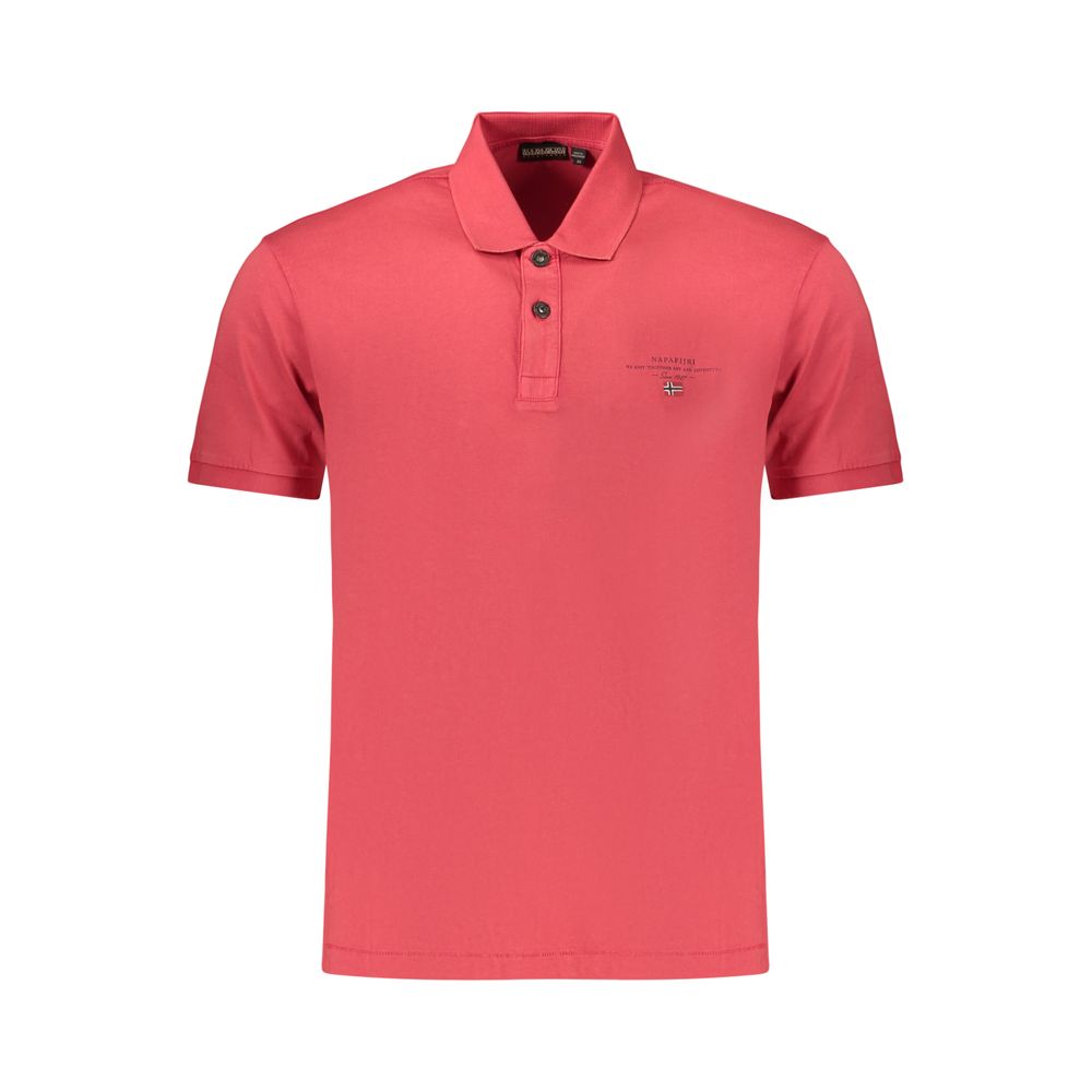 Polo Shirt by Napapijri for men in cotton red & print presents a distinguished silhouette, showcasing a sophisticated and distinguished for a truly distinguished finish.