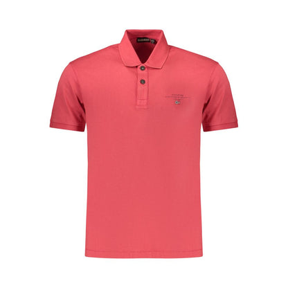 Polo Shirt by Napapijri for men in cotton red & print presents a distinguished silhouette, showcasing a sophisticated and distinguished for a truly distinguished finish.