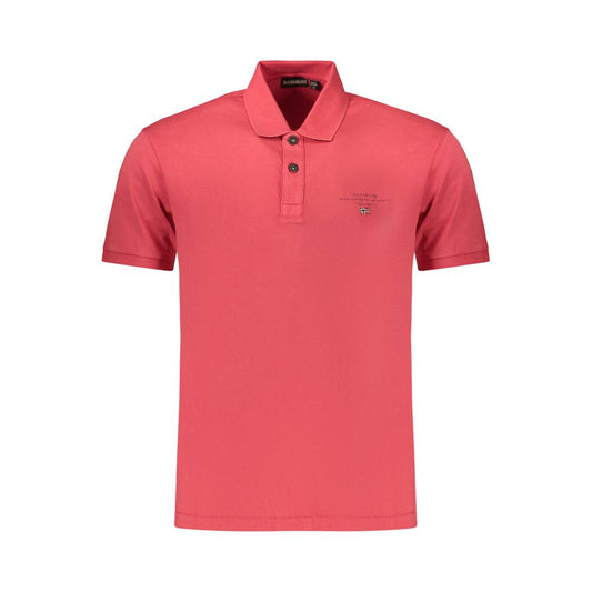 Polo Shirt by Napapijri for men in cotton red & print presents a distinguished silhouette, showcasing a sophisticated and distinguished for a truly distinguished finish.