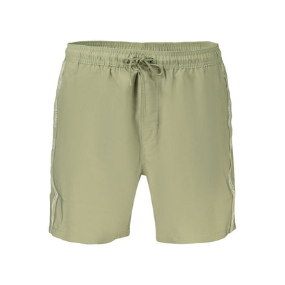 Swim Shorts by Calvin Klein for men in polyester green features an glamourous silhouette from the Men's Polyester Swim Shorts collection, highlighting a refined fit and glamourous cut for a premium poolside look.