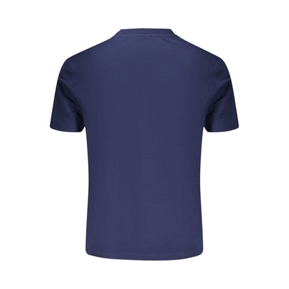T-Shirt by Napapijri for men in cotton blue & print showcases a unassuming silhouette, artfully detailed with a refined crew neckline and unassuming for a sophisticated, contemporary look.
