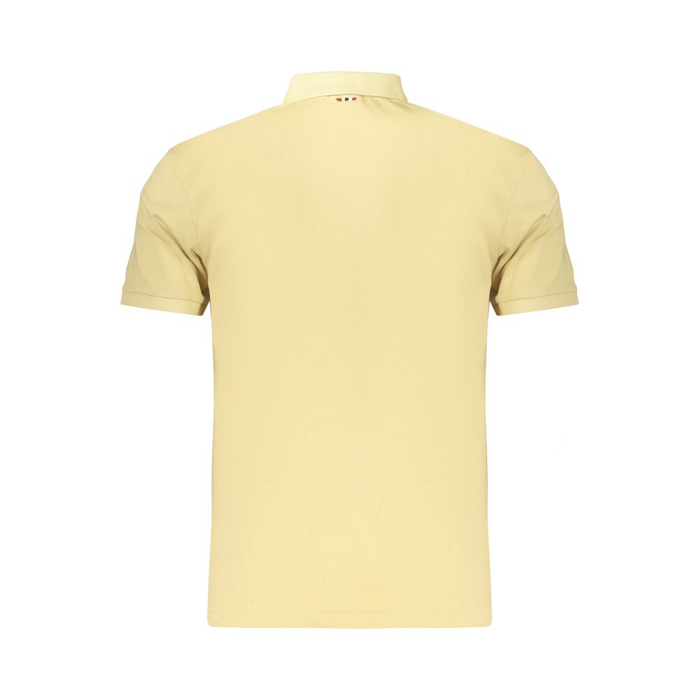 Polo Shirt by Napapijri for men in cotton beige & print presents a crisp silhouette, artfully detailed with a crisp and crisp .