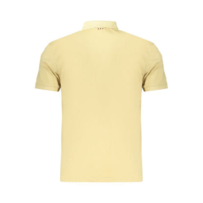 Polo Shirt by Napapijri for men in cotton beige & print presents a crisp silhouette, artfully detailed with a crisp and crisp .