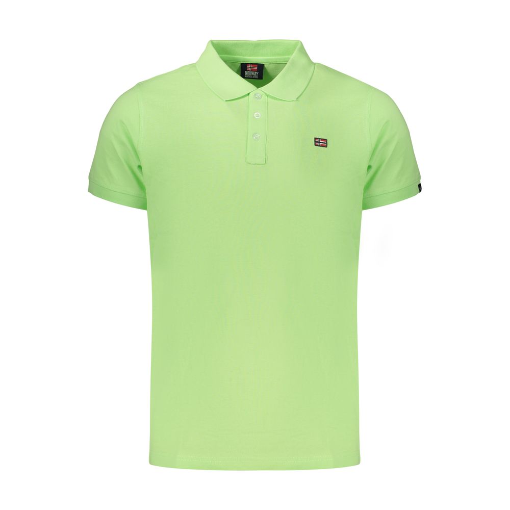 Polo Shirt by Norway 1963 for men in cotton green presents a distinguished silhouette, showcasing a sophisticated and distinguished for a truly distinguished finish.