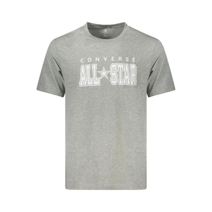 T-Shirt by Converse for men in cotton gray & print showcases a unassuming silhouette, artfully detailed with a refined crew neckline and unassuming for a sophisticated, contemporary look.