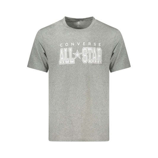 T-Shirt by Converse for men in cotton gray & print showcases a unassuming silhouette, artfully detailed with a refined crew neckline and unassuming for a sophisticated, contemporary look.