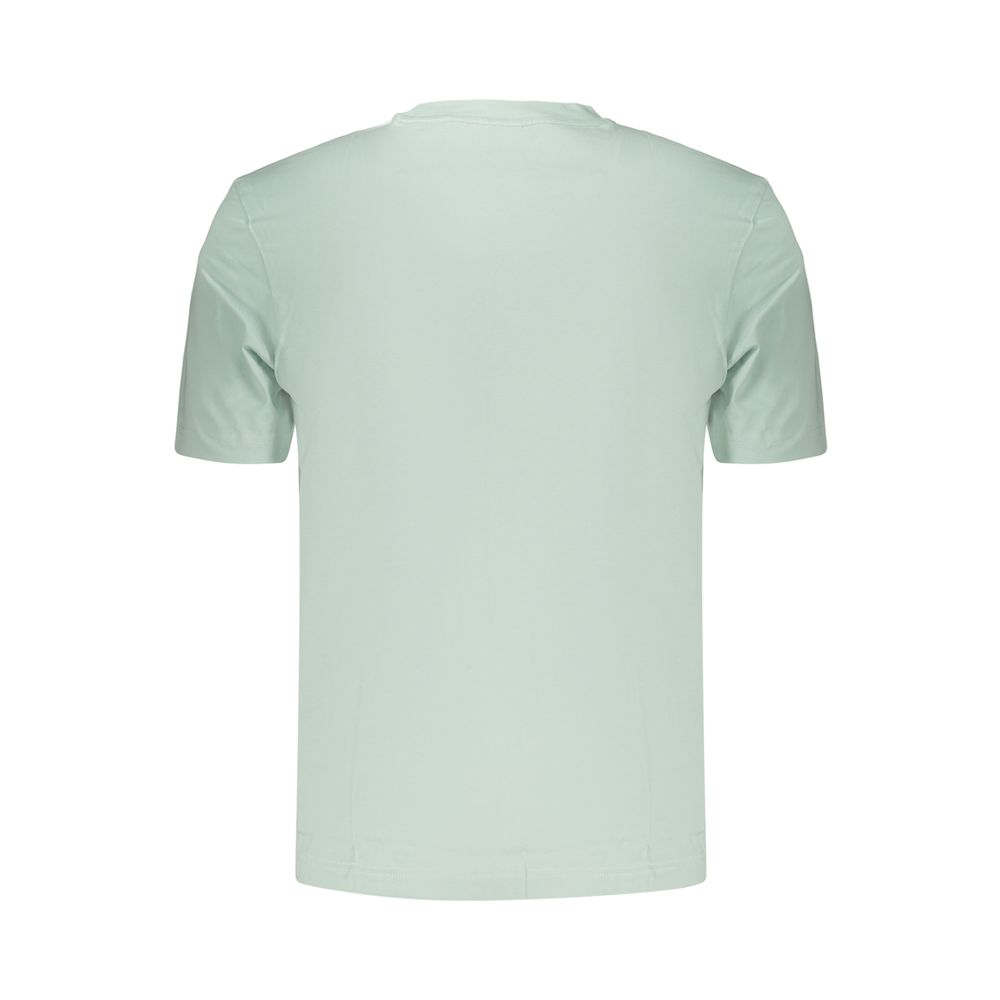 T-Shirt by Hugo Boss for men in stretch organic cotton green features a plush silhouette, showcasing a sophisticated and for a truly plush finish.