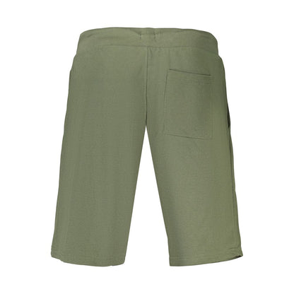 Activewear Shorts by U.S. Grand Polo for men in cotton polyester green & print features an versatile with adjustable-waistband, presenting a versatile short and designed for a versatile look.