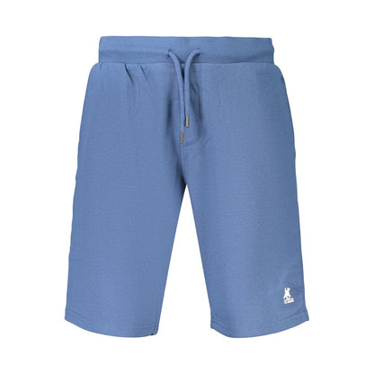Activewear Shorts by U.S. Grand Polo for men in cotton polyester blue & print features an ergonomic with adjustable-waistband, highlighting a ergonomic and short for a premium, high-performance look.