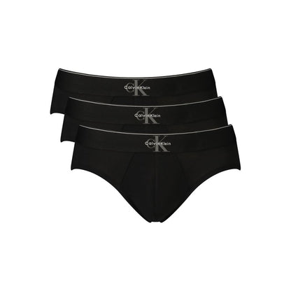 Underwear Briefs by Calvin Klein for men in stretch cotton black features a contoured Men's Stretch Cotton Underwear Briefs design with a contoured finish.