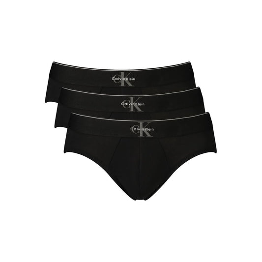Underwear Briefs by Calvin Klein for men in stretch cotton black features a contoured Men's Stretch Cotton Underwear Briefs design with a contoured finish.