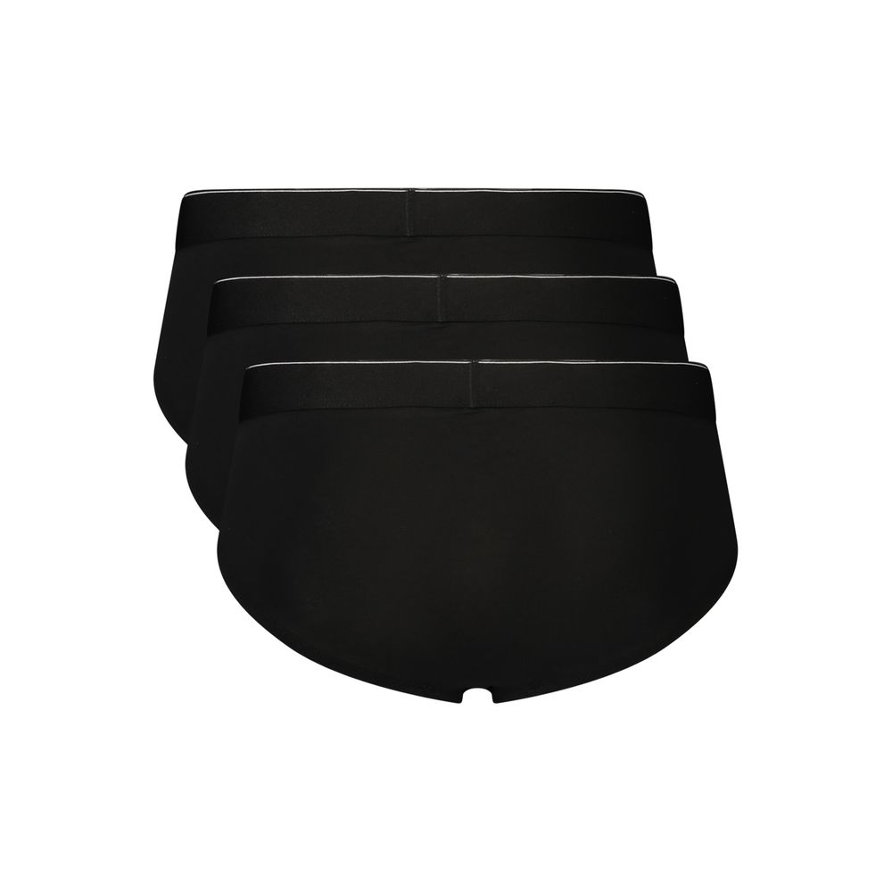 Underwear Briefs by Calvin Klein for men in stretch cotton black features a subtle silhouette, showcasing the subtle design of this Men's Stretch Cotton Underwear Briefs with a subtle fit.