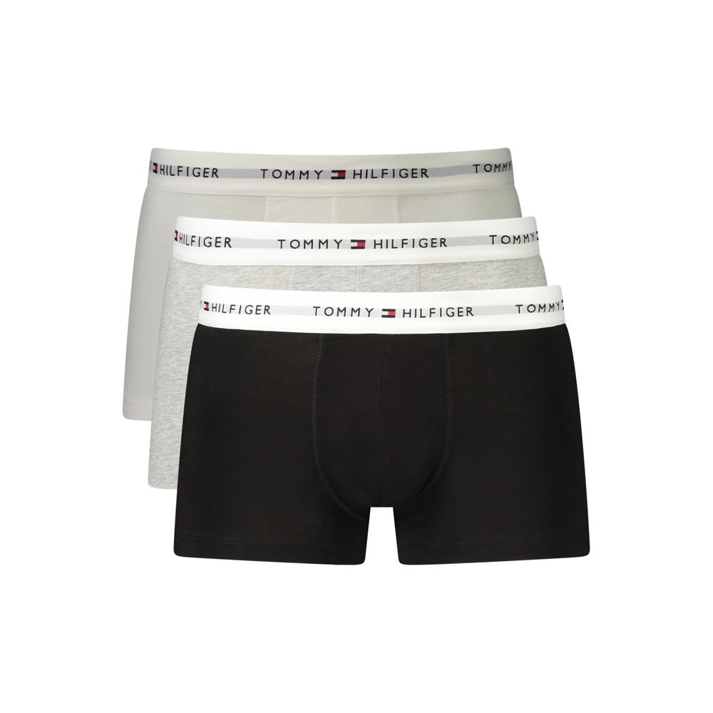 Tommy Hilfiger Men's Stretch Cotton Underwear Boxer Shorts - Black Gray White