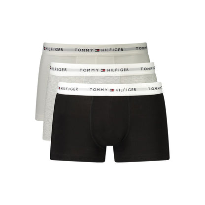 Tommy Hilfiger Men's Stretch Cotton Underwear Boxer Shorts - Black Gray White