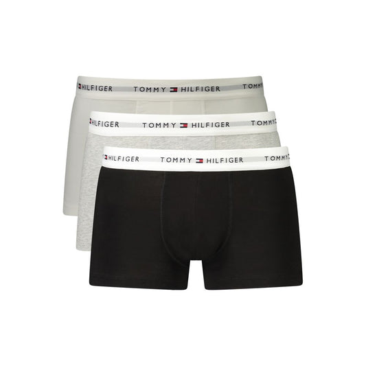 Tommy Hilfiger Men's Stretch Cotton Underwear Boxer Shorts - Black Gray White