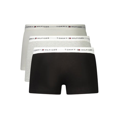 Tommy Hilfiger Men's Stretch Cotton Underwear Boxer Shorts - Black Gray White