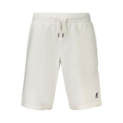 Activewear Shorts by U.S. Grand Polo for men in cotton polyester white, signature & print features a contemporary silhouette with , a contemporary , short, and for a contemporary finish.