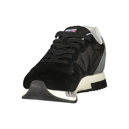 Athletic Sneakers Blauer men polyester polyurethane leather black, gray & white featuring a avant-garde Men's Athletic Polyester Polyurethane Leather Sneakers design with a avant-garde athletic style for a refined finish.