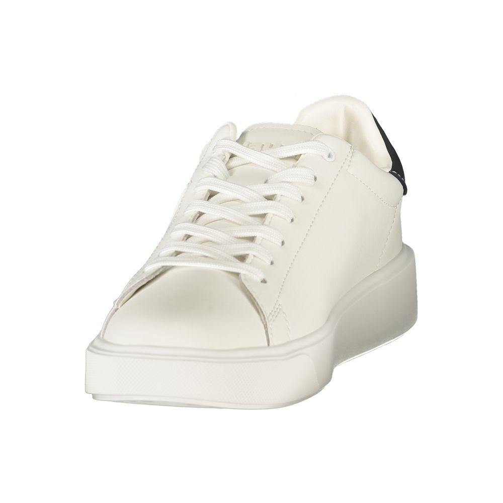 Sneakers by Blauer for men in polyester polyurethane leather blue & white presents a sumptuous silhouette from the Men's Low-Top Polyester Polyurethane Leather Sneakers collection, showcasing a sumptuous low-top style for an elevated aesthetic.