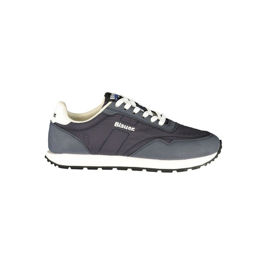 Athletic Sneakers Blauer men polyester & polyurethane blue, white, signature & print featuring a avant-garde Men's Athletic Polyester & Polyurethane Sneakers design with a avant-garde athletic style for a refined finish.
