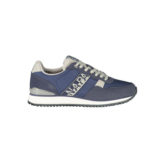 Athletic Sneakers Napapijri men polyester blue, gray & print featuring a avant-garde Men's Athletic Polyester Sneakers design with a avant-garde athletic style for a refined finish.