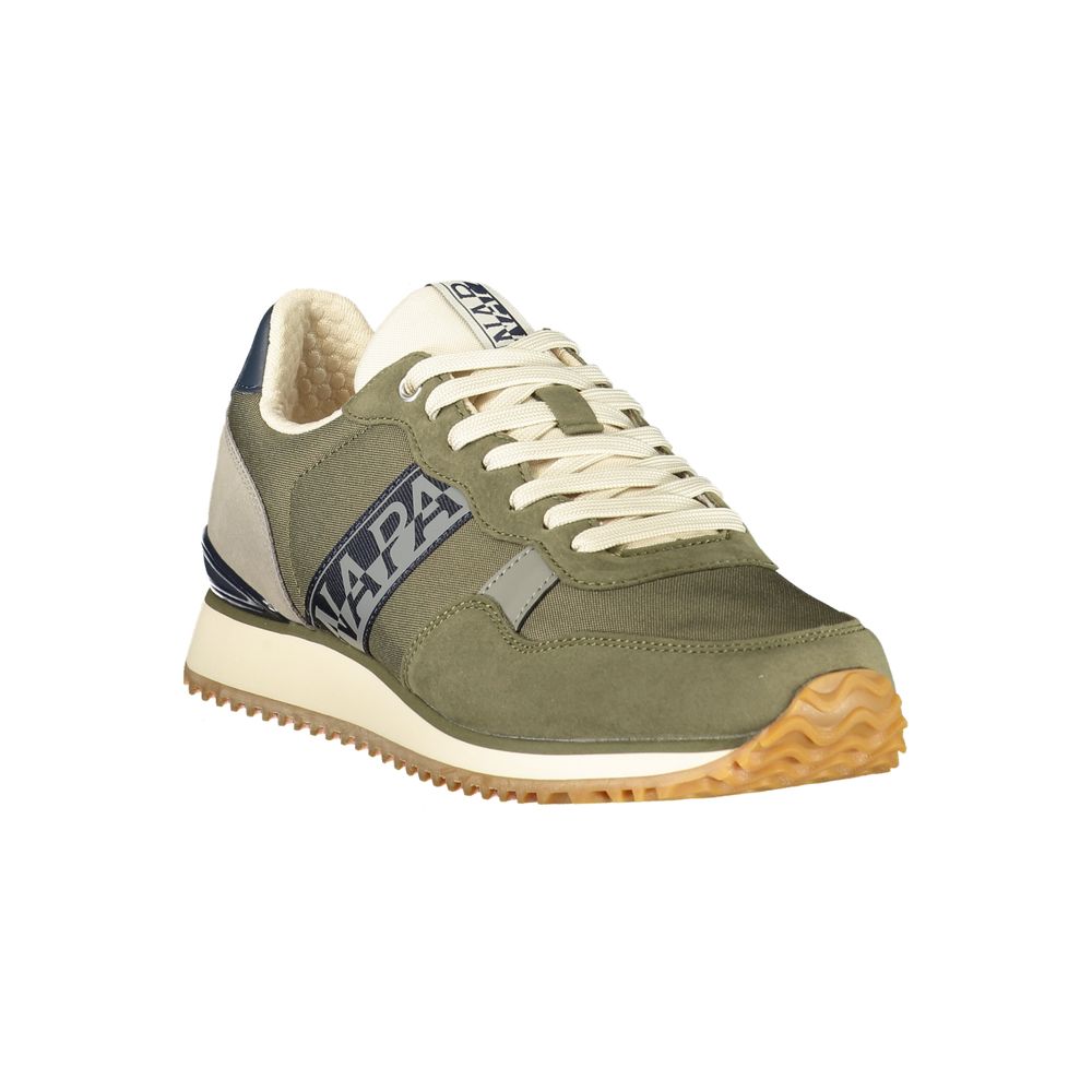 Athletic Sneakers Napapijri men polyester blue, gray, green & print featuring a avant-garde Men's Athletic Polyester Sneakers design with a avant-garde athletic style for a refined finish.