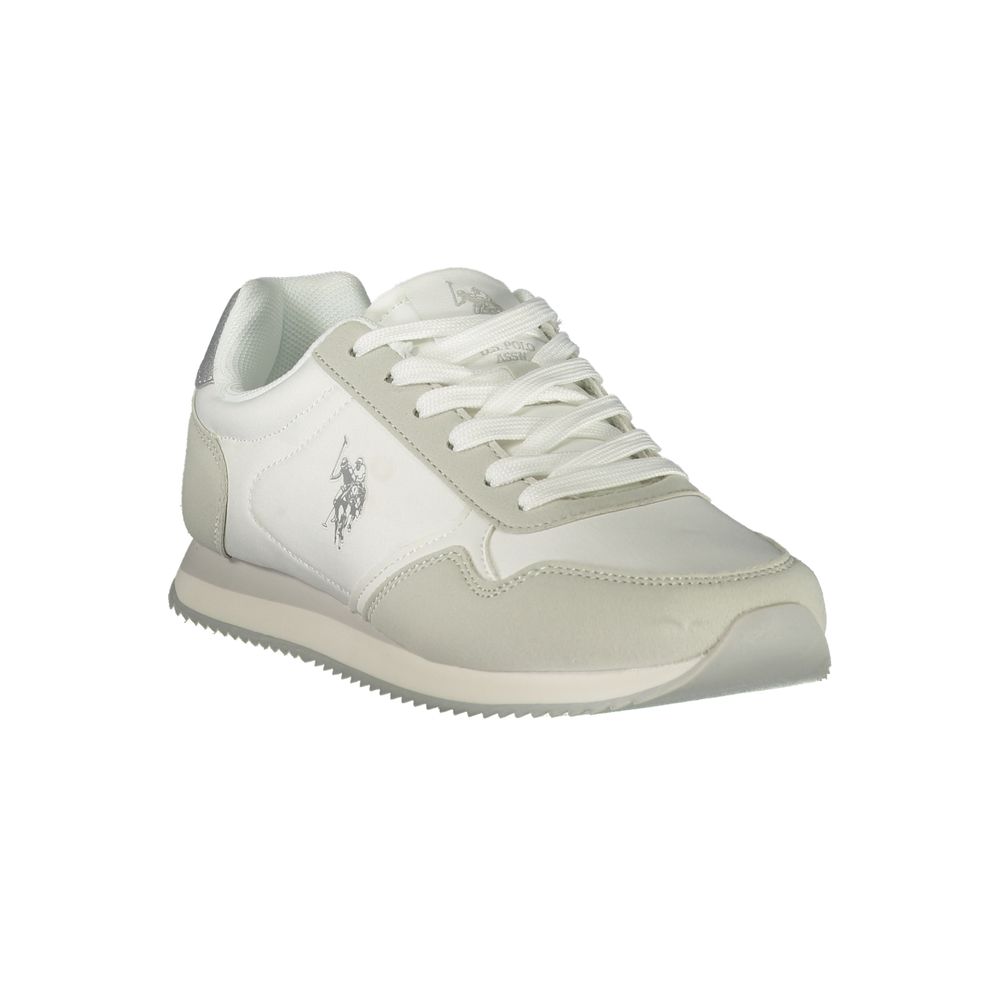 U.S. POLO ASSN. Women's Athletic Polyester & Polyurethane Sneakers - Blue Silver White Print