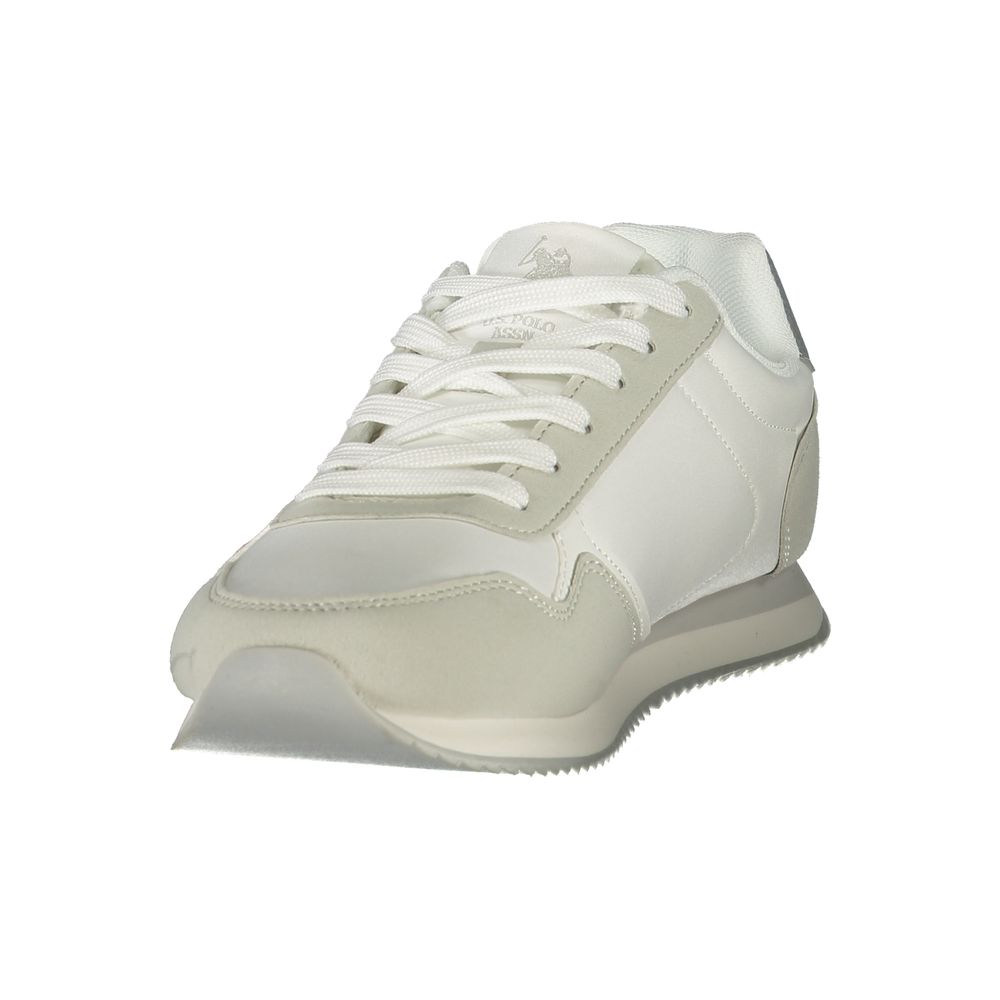 U.S. POLO ASSN. Women's Athletic Polyester & Polyurethane Sneakers - Blue Silver White Print