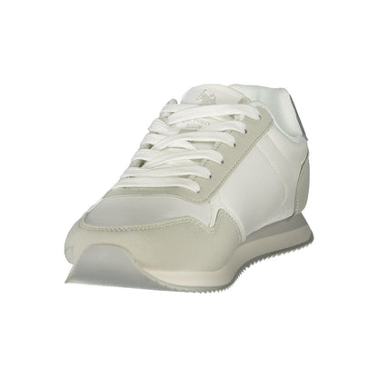 U.S. POLO ASSN. Women's Athletic Polyester & Polyurethane Sneakers - Blue Silver White Print