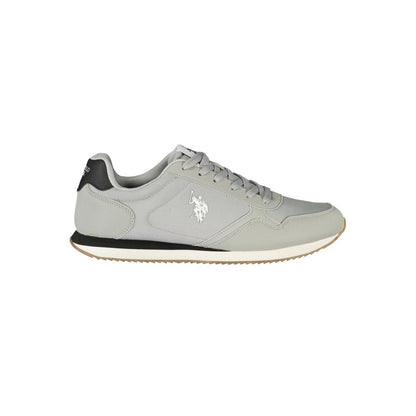 U.S. POLO ASSN. Men's Athletic Polyester & Polyurethane Sneakers - Black Gray Print