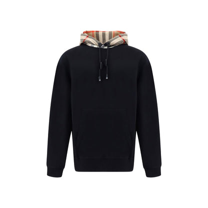 Sweatshirt Hoodie by Burberry for men in cotton black & patterned showcases a city-ready silhouette, artfully detailed with a signature hooded neckline and for a city-ready finish.