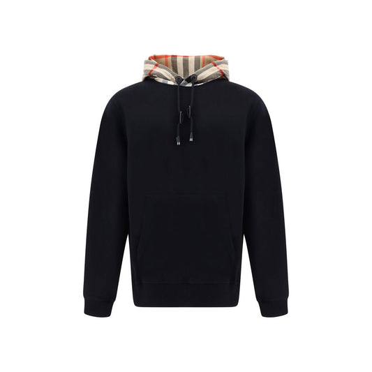 Sweatshirt Hoodie by Burberry for men in cotton black & patterned showcases a city-ready silhouette, artfully detailed with a signature hooded neckline and for a city-ready finish.