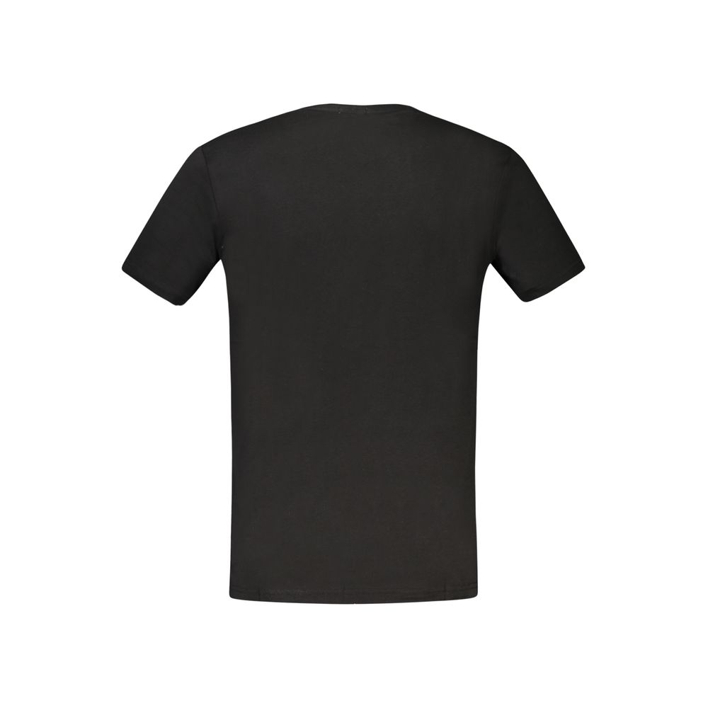 T-Shirt by Rifle for men in cotton black & print showcases a fashionable silhouette, elegantly detailed with a fashionable and crew neckline for a sophisticated, high-fashion look.