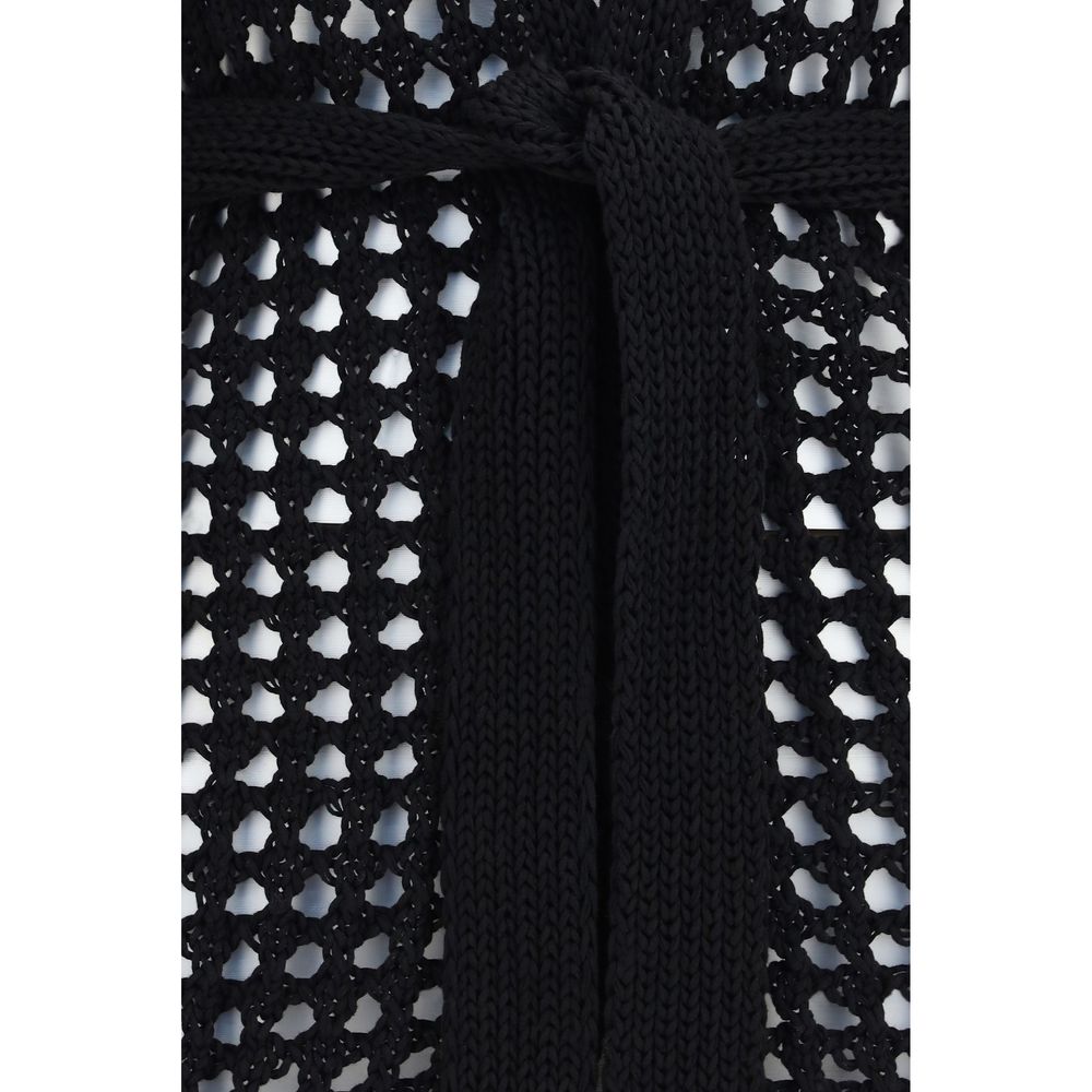 Cardigan by Max Mara Pure for women in wool cotton black features an impeccable silhouette, showcasing a sophisticated and detail for a truly impeccable finish.