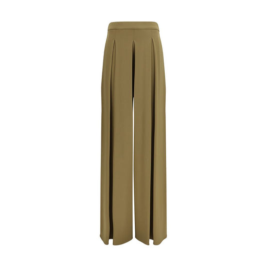Casual Pants by Max Mara Pure for women in stretch polyamide viscose bicolour features a polished silhouette with a polished regular-fit & wide, reaching a polished long and finished with a polished .