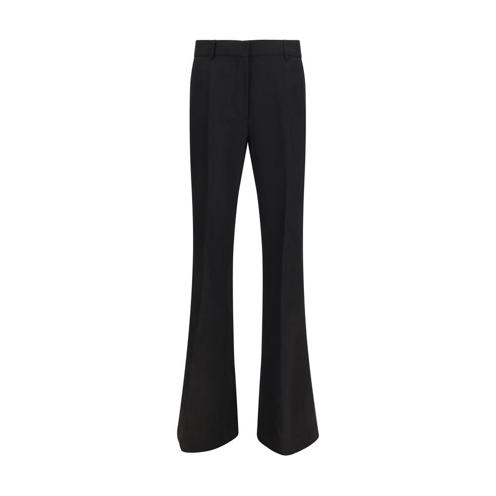 Trousers by Max Mara for women in viscose black features a artisanal silhouette, showcasing a sophisticated flared & regular-fit with a long and for a artisanal finish.