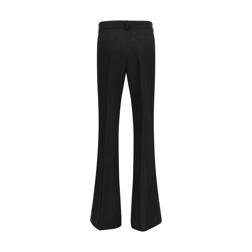 Trousers by Max Mara for women in viscose black features a sculptural silhouette, showcasing a sculptural flared & regular-fit and long with a sophisticated for a sculptural finish.