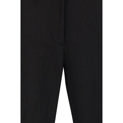 Trousers by Max Mara for women in viscose black features a artisanal silhouette, showcasing a sophisticated flared & regular-fit with a long and for a artisanal finish.