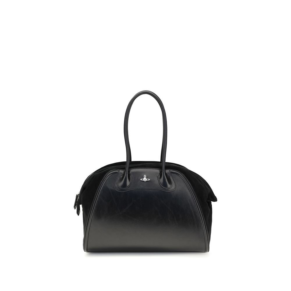 Shoulder Bag by Vivienne Westwood for women in bos taurus calf leather black features a effortless chic silhouette with a secure zipper, ample , and versatile shoulder-strap & handle for a effortless chic finish.