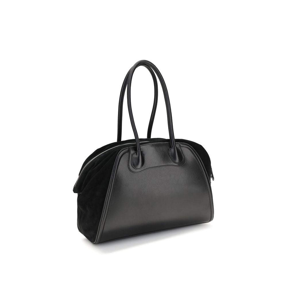 Shoulder Bag by Vivienne Westwood for women in bos taurus calf leather black presents a versatile silhouette, showcasing a secure zipper and versatile with versatile shoulder-strap & handle for a sophisticated look.