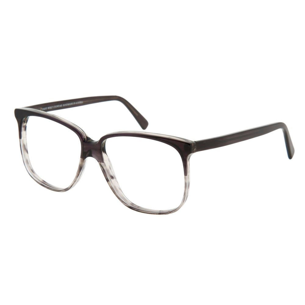 Eyeglasses Frames by Andy Wolf for unisex in gray features an refined silhouette, showcasing a sophisticated gray coloured frame and refined full-frame frame design for a refined look.