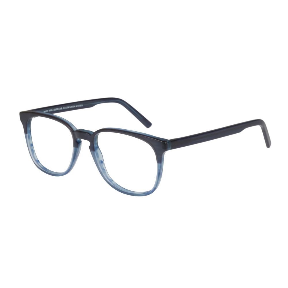 Eyeglasses Frames by Andy Wolf for unisex in and blue showcases an refined full-frame frame design featuring a sophisticated blue coloured frame for an refined and refined aesthetic.