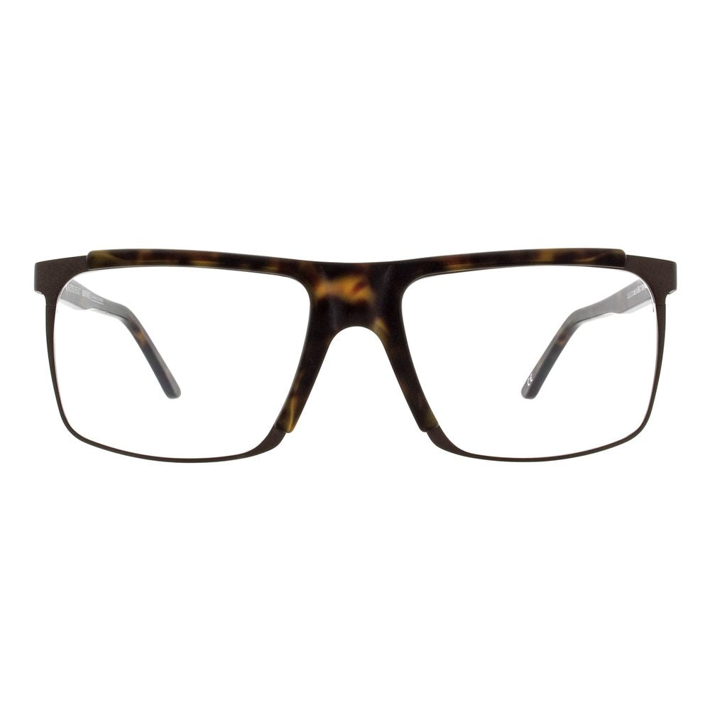 Eyeglasses Frames by Andy Wolf for men in brown features a refined silhouette, showcasing a refined brown coloured frame and full-frame frame design for a sophisticated, premium look.