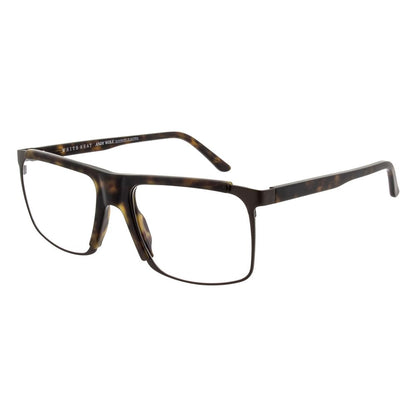 Eyeglasses Frames by Andy Wolf for men in brown showcases a reflective silhouette, artfully incorporating a sophisticated brown coloured frame with a distinct full-frame frame design.