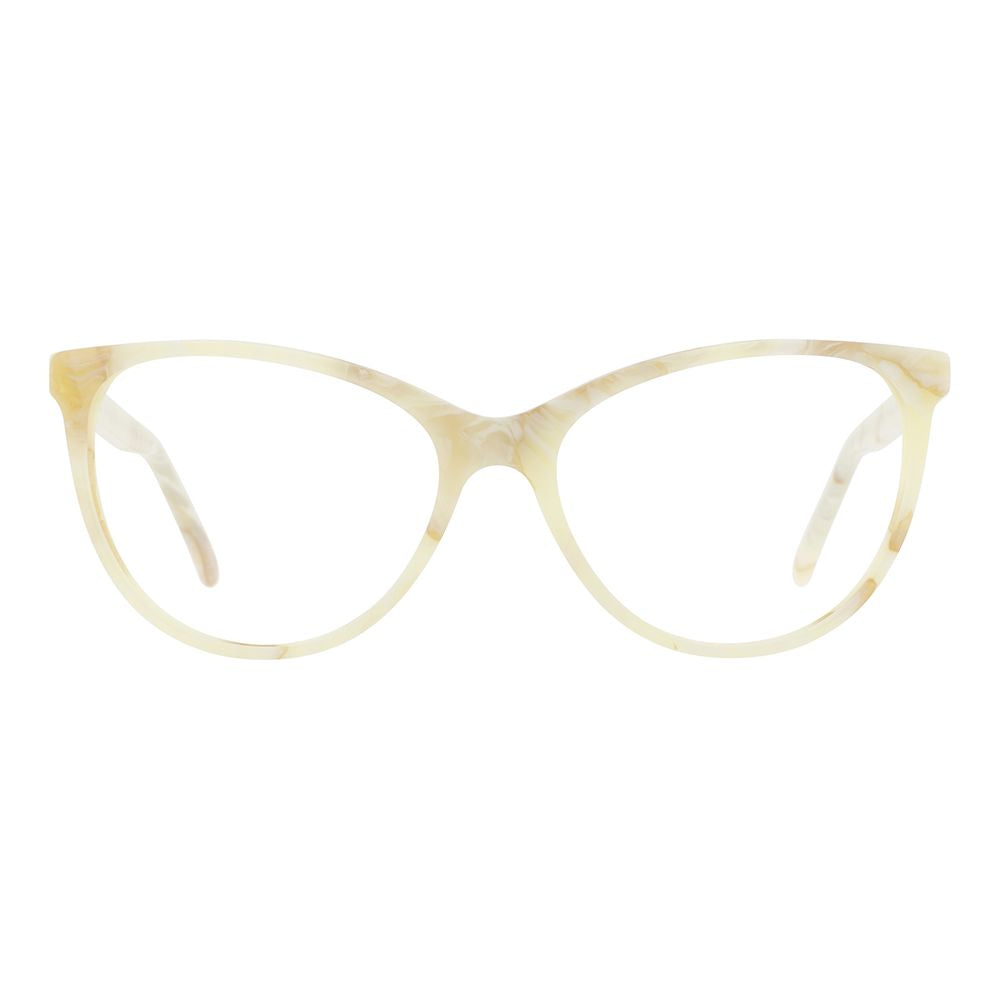 Eyeglasses Frames by Andy Wolf for women in metal beige showcases a refined full-frame frame design with a refined cream coloured frame finish for a refined and sophisticated look.