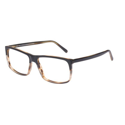 Eyeglasses Frames by Andy Wolf for men in acetate brown showcases a reflective silhouette, artfully incorporating a sophisticated brown coloured frame with a distinct full-frame frame design.